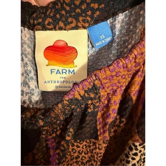 Farm Rio for Anthropologie Animalia Mirana Jumpsuit XS Jumper Romper in Brown Mo - Picture 8 of 14